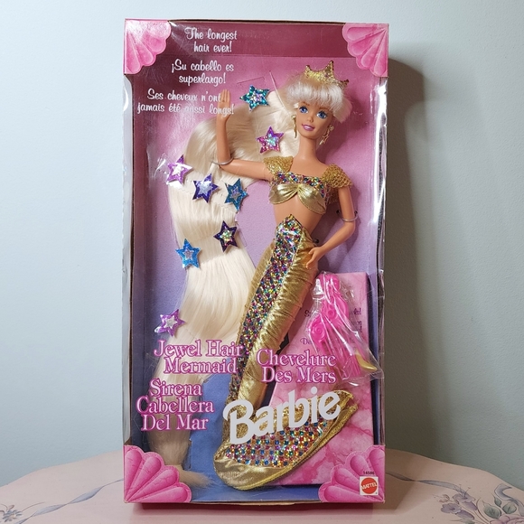 Barbie Jewel Hair Mermaid, 1995 Year, LongHair, Vintage Barbie , Old Barbie Doll - Picture 1 of 11